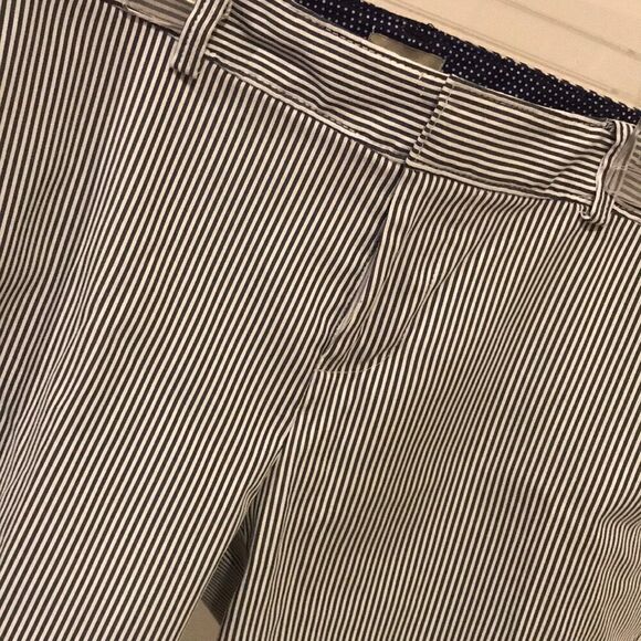 Cremieux Blue & White Stripe Trouser Shorts - Sz 4 - Picture 5 of 8